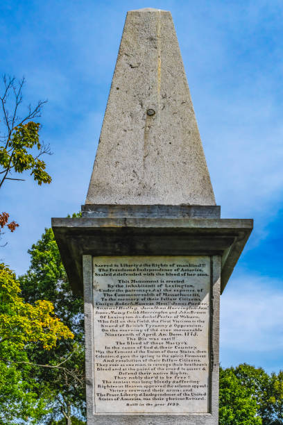istock Oldest 1799 Monument Battle Green Common Lexington Massachusetts 1300902345