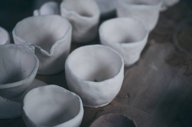 istock process of clay ceramic pot, handcraft to make ceramic from clay 1300904932