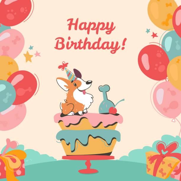 480+ Smiling Birthday Dog Cartoon Stock Photos, Pictures & Royalty-Free ...