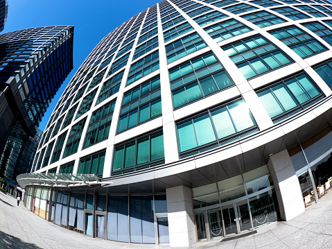 The tall office building of the head offices of Glaxo Smith Kline in London