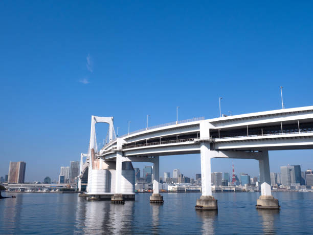 istock Rainbow Bridge and Tokyo Harbor in Tokyo 1300919103