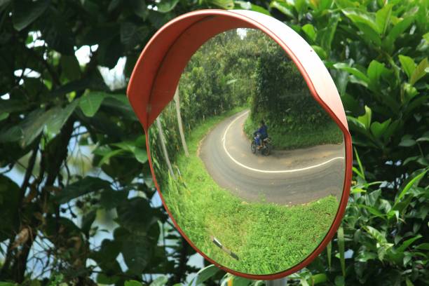 istock glass mirrors for warning signs on the highway 1300923803