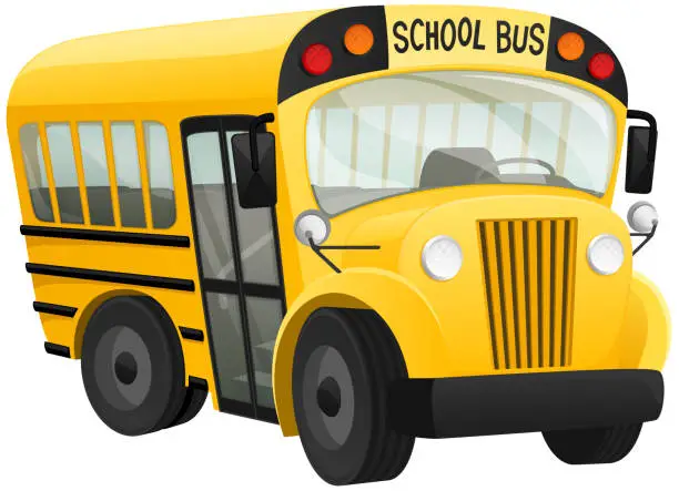 Vector illustration of Cartoon School Bus