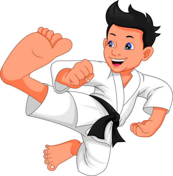 ilustrações de stock, clip art, desenhos animados e ícones de karate boy cartoon - 2322