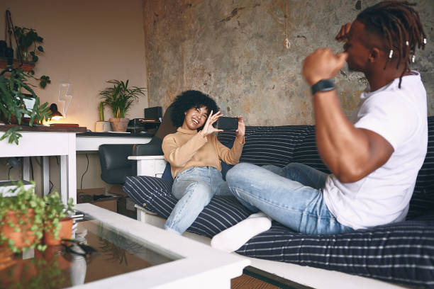 istock Taking snapshots of her Mr Muscle Man 1300946735