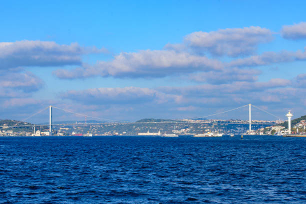 istock Bosphorus Bridge (15 July Martyrs Bridge),  a bridge across Bosphorus Strait in Istanbul, Turkey 1300946893