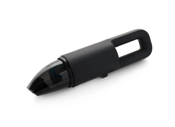istock Black car vacuum cleaner on white background 1300951599