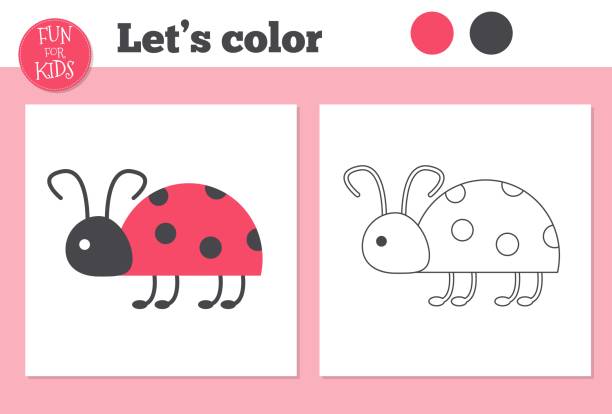 istock Coloring book for preschool kids with easy educational gaming level. 1300954897