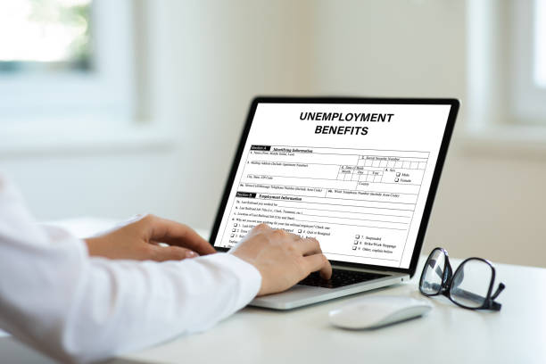 istock Woman applying for unemployment benefits 1300956030