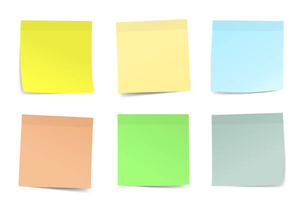 sticky notes group of blank post it notes copy space design adhesive note stock illustrations