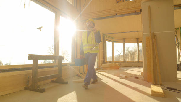 istock LENS FLARE: Content builder walks out of a CLT house after a long day at work 1300966462