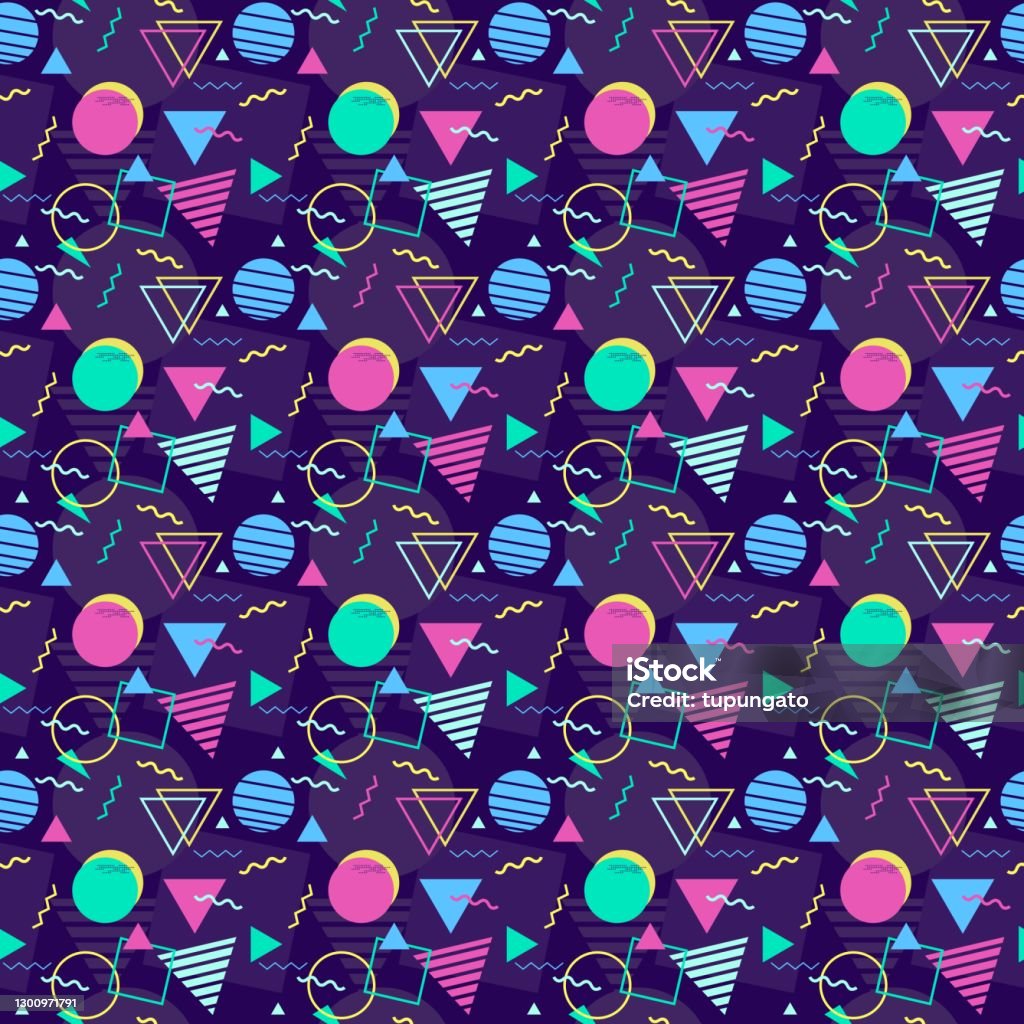 90s Rendered Texture 1990s Seamless Vector Texture Stock Illustration - Download Image Now ...