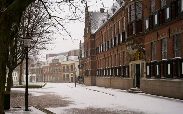 Martinikerkhof in the city center of Groningen Netherlands