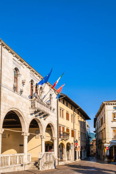 Gemona del Friuli (Friuli-Venezia Giulia, Italy) Glimpse of Gemona del Friuli, a town in the Province of Udine that was almost entirely destroyed by the 1976 earthquake, but rebuilt in record time. gemona del friuli stock pictures, royalty-free photos & images