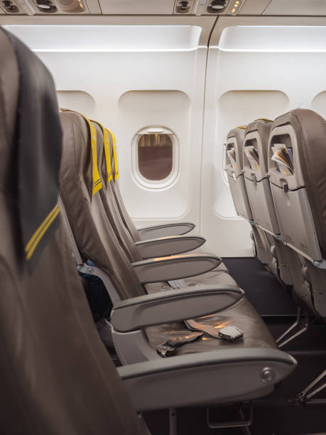 istock Empty Airplane, Seats With No People on Board 1300974766