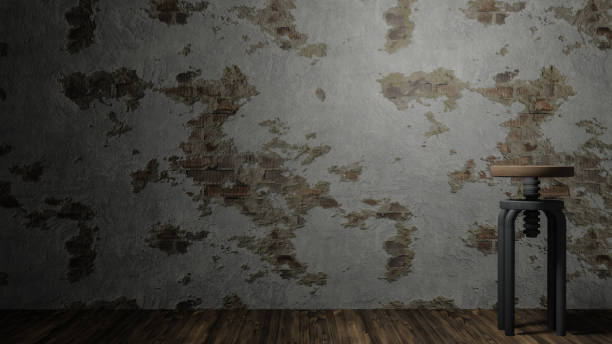 istock The dirty wall and wood floor for background content 3d rendering 1300975433