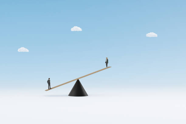 istock Life balance on seesaw 1300977375