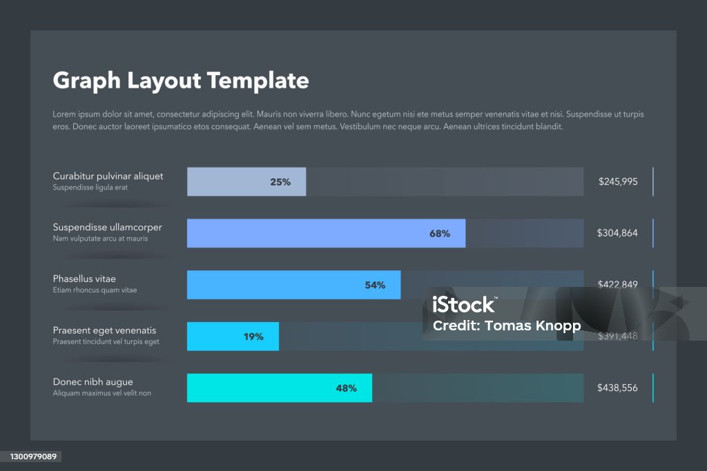 Regular Graph Layout Statistics Column Horizontal Graph Layout Template With Place For Your ...