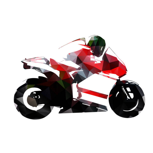 istock Motorbike rider, abstract vector silhouette. Road motorcycle racing 1300985052