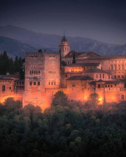 istock Alhambra of Granada at night 1300985796