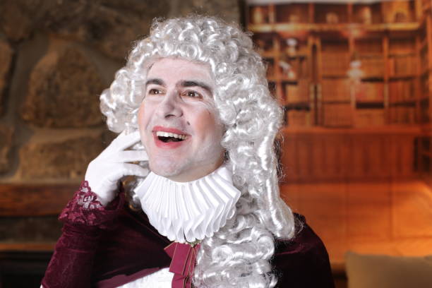 istock Baroque man in traditional library 1300988153