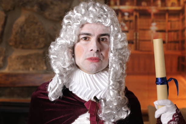 istock Baroque man holding a manuscript 1300988368