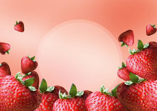 istock Full of Fresh Red Strawberries on Pink Background 1300990000