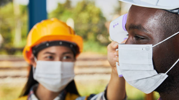 istock Industrial workers screened for the disease. 1300991283