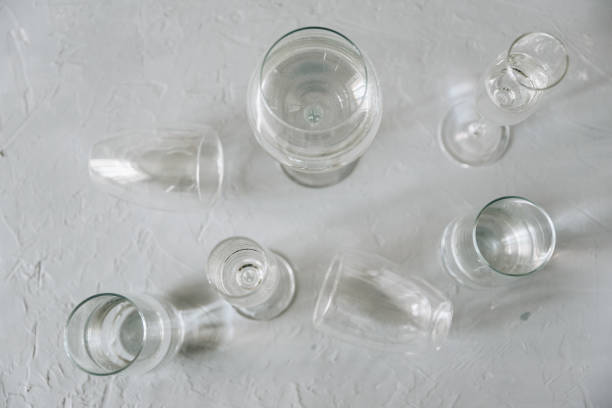 istock glass clear glasses with water on a gray background 1300991644