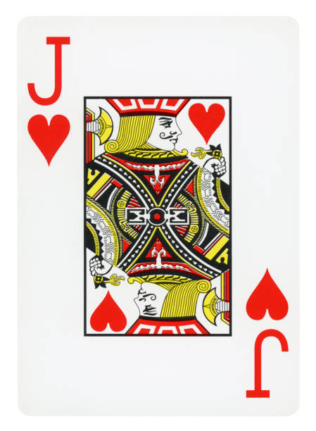 jack of hearts playing card - isolated - british flag flag old fashioned retro revival imagens e fotografias de stock