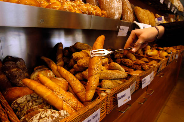 istock bread and other bakery products in a bakery 1300995293