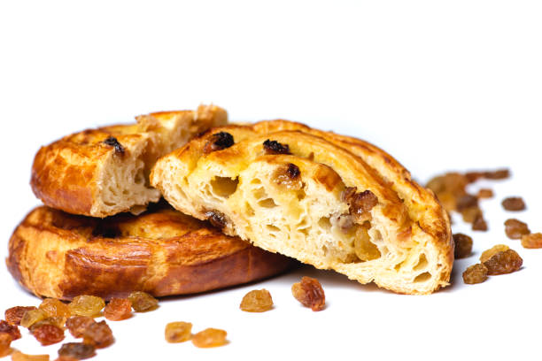 Raisin roll fresh baked dessert pastry