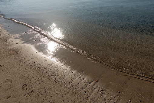 The sea pattern on beach