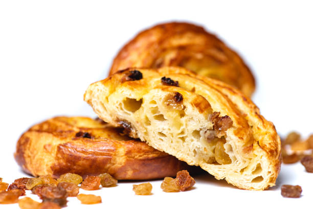Raisin roll fresh baked dessert pastry