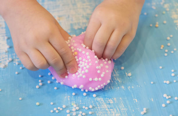 istock Children's toy pink slime 1300996176