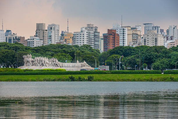 Sao Paulo, Brazil: Villa Lobos Park area, cityscape. High quality photo