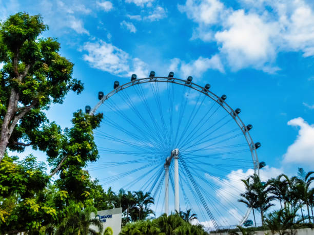 The Singapore Flyer ferris wheel, standing at a height of 165 metres. It was the world's tallest Ferris wheel when it opened in 2008, but it has since been eclipsed.