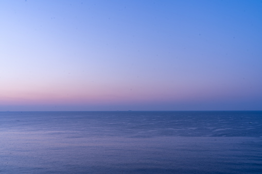 Tokyo Bay horizon before sunrise