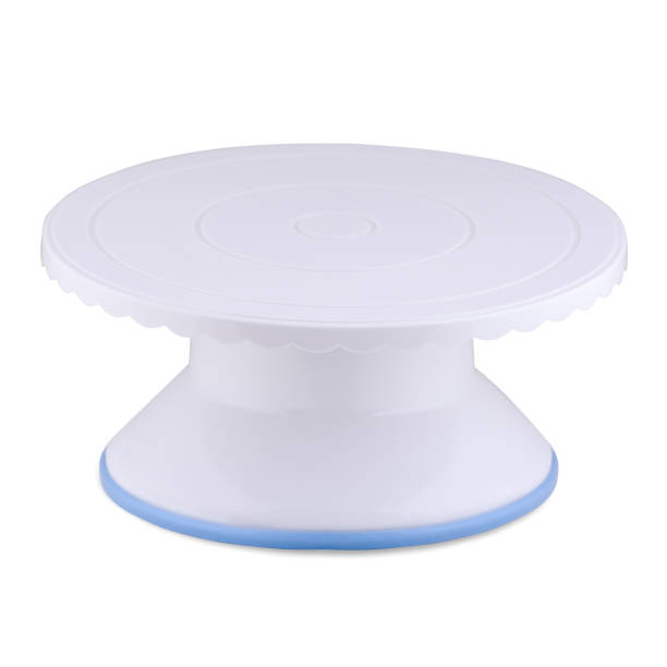 istock White round cake stand isolated on white background, copy space. 1301002300