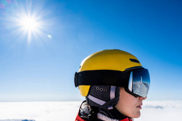 istock Young female skier enjoying the view 1301005529