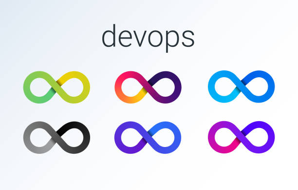 DevOps icon. software development - Dev and IT operations - Ops . loop eight logo for software technology companies. vector gradient icon illustration DevOps icon. software development - Dev and IT operations - Ops . loop eight logo for software technology companies. vector gradient icon fixed ops stock illustrations