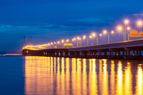 istock Penang Bridge view during sunrise of George Town, Penang Malaysia 1301010708