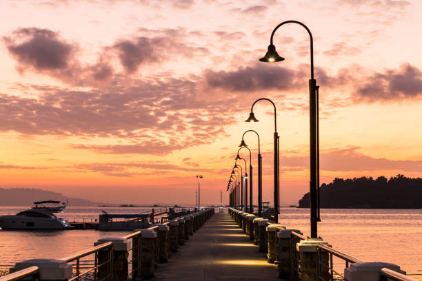 Jerejak Jetty view during dawn in Georgetown Penang