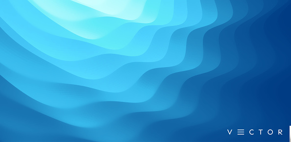 3D wavy background with ripple effect. Vector illustration for design.