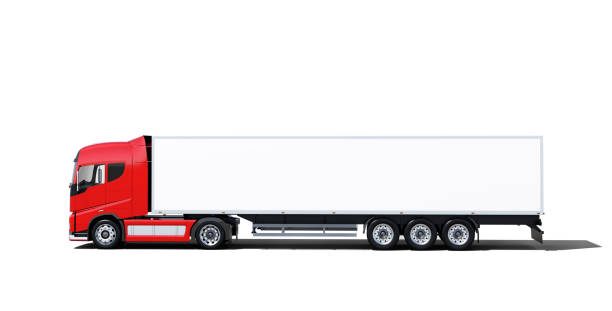 istock semi-truck with trailer 1301016292