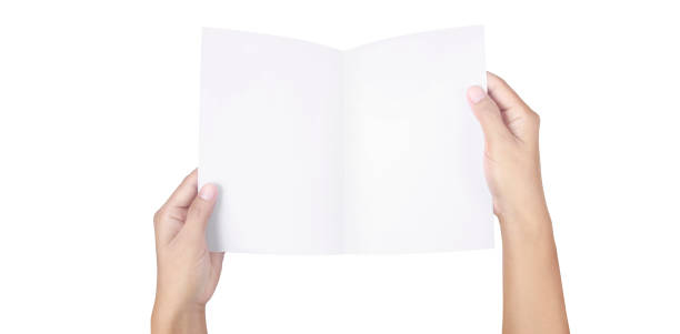 istock Hands holding paper blank for letter paper 1301017378