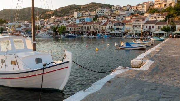 istock pythagorion with boats and houses 1301017739