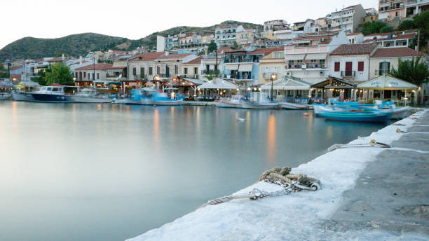 istock pythagorion with boats and houses 1301017958