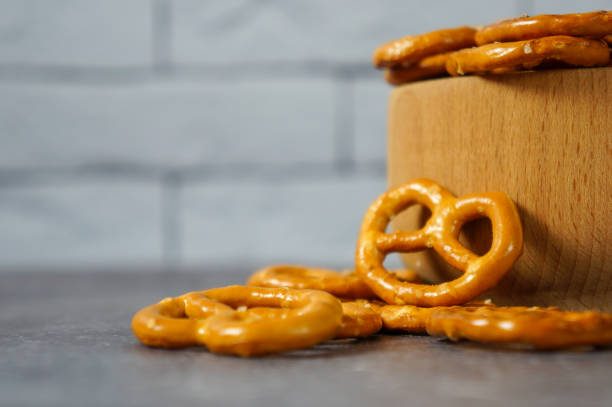 istock Solid pretzels or salty pretzels are a party snack 1301020031
