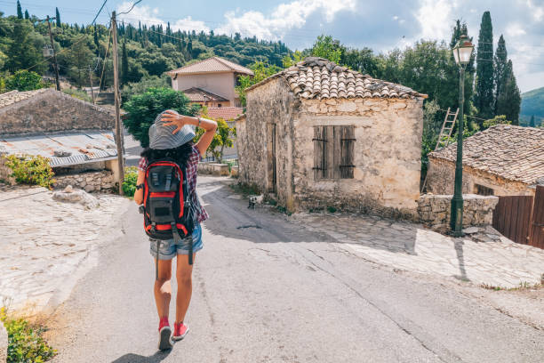istock Tourist with hat having fun and enjoying vacations in  Zakynthos Greece 1301020480